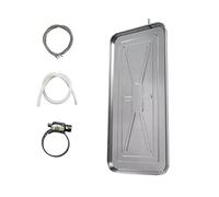 AC Drip Pan with Drain, Stainless Steel Air Conditioner Drain Kit, Stainless Steel Drain Tray for Air Conditioner Outdoor Unit, Various Sizes(100 * 47cm)