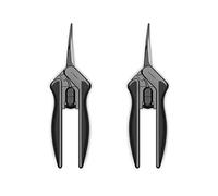 AC Infinity 16,8 cm gebogene Gartenschere aus Edelstahl, leicht, ergonomisches Design, gebogene Präzisionsklingen mit Antihaft-Titan-Beschichtung für Gartenarbeit, Hydrokultur, Wachstumszelte, 2 Stück