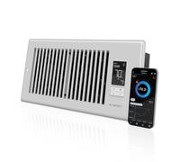 AC Infinity AIRTAP T4, Quiet Register Booster Fan with Thermostat Control. White Vent. Fits 4 x 10 Registers.