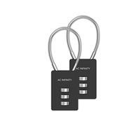 AC Infinity Cadenas à combinaison à 3 chiffres, lot de 2 cadenas robustes en alliage de zinc
