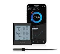AC Infinity CLOUDCOM B1, hygromètre intelligent VPD de température et d'humidité avec écran LCD et moniteur d'application Bluetooth, sonde de capteur de température pour caves, salles de guitare,