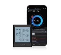 AC Infinity CLOUDCOM B2 Hygromètre intelligent de température et d'humidité avec écran LCD et moniteur d'application Bluetooth, thermomètre à jauge de température pour caves, salles de guitare, tentes
