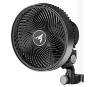 AC Infinity CLOUDRAY A9, Grow Tent Clip Fan 9” with 10-Speeds, EC-Motor, Weatherproof IP-44, Quiet Hydroponics Circulation Cooling (Black, Manual Swivel)