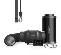 AC Infinity Kit de filtration d'air PRO de 15,2 cm, ventilateur en ligne, contrôleur VPD de température et d'humidité avec contrôle par application WiFi, filtre à charbon, conduit, système de