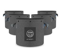 AC Infinity Lot de 5 pots, tissu résistant, sacs de culture réutilisables à aération, 45,4 l, tissu non tissé épais de 500 g, anneaux multi-usages, palissage en douceur des fruits, légumes et fleurs