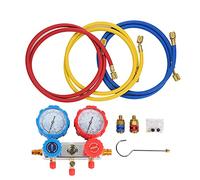 AC Manifold Gauge Set 0-500 PSI | R134a Refrigerant Charging & Diagnostic Kit | HVAC Tool for Car Climate Control/Home AC Units | with 3 Hoses & Quick Couplers