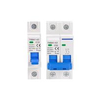 AC MCB 1P 2P 230V 400V 6KA Circuit Breaker Air Switch 6A 10A 16A 20A 32A 40A 50A 63A Overload Short MQXFCZUX(2P,10A)