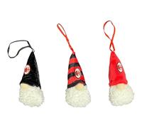 AC Milan A.C. Milan | Décoration de Noël | Tris Folletti Porte-Arbre Noël | 3 pièces | 10 cm | Produit Officiel