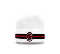 AC Milan Casquette d'hiver avec Logo brodé sur Le Rabat, Blanc, Noir, Rouge, Acrylique, Unisexe, Adulte, Taille Unique
