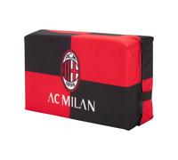 AC Milan Cuscino A Libro Da Stadio A Scacchi Coussin Stade Unisex Adulto, Rosso, Nero, Taglia Unica