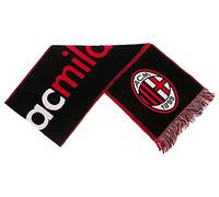 AC Milan Écharpe officielle We Are Acrylique, unisexe, rouge noir, produit officiel sous licence, double graphique., multicolore, M