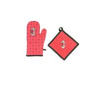 AC Milan | Gant Four + manique Cuisine | Set Barbecue | Produit Officiel