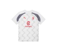 AC Milan Maillot Prematch 23/24 T-Shirt, Puma White-Gray Tile, 8 Anni Mixte Enfant