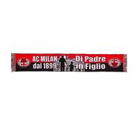 AC Milan Offizieller Schal Offizieller AC Mailand Jacquard-Schal Unisexe, rouge/noir, Taille unique