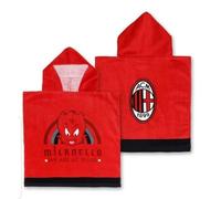 AC Milan Peignoir Poncho Enfant en éponge | 100% coton | Produit officiel | 50 x 100
