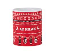 AC Milan Tasse en Céramique, Produit Officiel, Mug Idéal Pour Café, Thé, Color Rouge (Noël), 0,3L