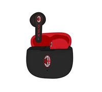 AC Milan Techmade Écouteurs Intra-Auriculaires sans Fil avec boîtier de Chargement Rouge/Noir