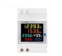 AC monitor 110V 220V 380V 100A Voltage Current Power Factor Active KWH Frequency meter VOLT AMP MQXFCZUX(Built-in CT)