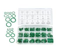 AC O Ring Kit - Assortiment 270pcs | Jeu de noyau de valve de climatisation de voiture - Matériau caoutchouc durable | Anneaux d'étanchéité pour compresseur automobile | Moteur, camping-car