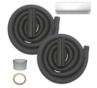 AC Pipe Insulation, UV-Resistant Thermal Sleeve, Pre-Cut 9,8 ft Long 0,35 in Thick Tube Wrap, Energy Saver for RV Skirting Winter Gutter Attic Draft Building Home Use