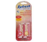 California Scents – Désodorisant pour voiture – Bâtons pour ventilation – 4 unités – Fraise/Limonade