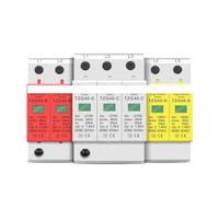 AC SPD 3P 10-20KA 20-40KA 30-60KA 275V 385V House Surge Protector Protective Low-voltage Arrester Device AUOQKQUT(275V,10-20KA)