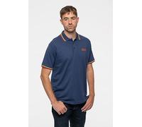Ac - AC/DC Polo Shirt Classic Band Logo Nouveau Officiel Unisex Navy Bleu Size L