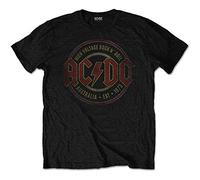 AC/DC T-shirt ROCK À GOGO Est. 1973 Noir Logo High Voltage vintage Taille M