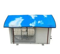 AC Unit Covers Outdoor, Windproof Air Conditioner Cover, Foldable Reusable Protector, Heavy Duty Weather Shield, AC Defender for Apartment, Home, Offices, Units Use, Blue Colored