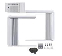 AC Window Side Panel- Vented Adjustable Insulated Frame, Removable Sealed Extension Kit | Air Conditioner Support Cover, Energy Saving Barrier Window Air Conditioner Side Panels For