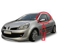 AC WOW Lot de 2 déflecteurs d'air Compatible avec Renault Clio 2005 2006 2007 2008 2009 2010 2011 2012 MK3 3-Portes Acrylique Sombre PMMA de Qualité Supérieure