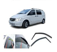 AC WOW Lot de 2 déflecteurs d'air en acrylique PMMA compatibles avec Mercedes W639 Classe V Vito Viano 2003 2004 2005 2006 2007 2008 2009 2010 2011 2012 2013 2014