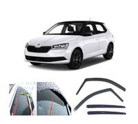 AC WOW Lot de 4 déflecteurs d'air de pluie pour Skoda Fabia (MK3) 2015 2016 2017 2018 2019 2020 2021