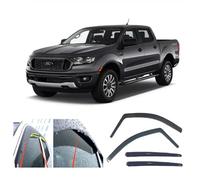 AC WOW Lot de 4 déflecteurs d'air pour Ford Ranger Double cabine (T6) 2011 2012 2013 2014 2015 2016 2017 2018 2019 2020 2021 2022 de qualité supérieure