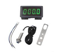 AC110230V Tachymètre numérique LED pour moteur RPM avec interrupteur de proximité Hall et aimant pour une mesure précise avec alertes de surportée (vert)