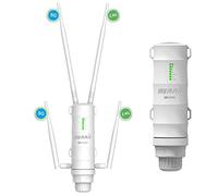 AC1200 Dual-Band 2.4+5G 1200Mbps Répéteur WiFi Puissant Extérieur/Point d'Accès Outdoor/sans Fil Amplificateur WiFi/Mesh WiFi Extender (MIMU, 1xGigabit PoE LAN-Port, 4 Antennes Externs, WN572HP3)