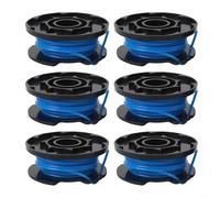 AC14RL3A Bobines de rechange pour débroussailleuse de 0,2 cm, ligne pré-enroulée avec couvercle, compatible avec le mangeur sans fil RY40200 RY24021, pièces d'outils de jardin en plastique (6 + 2)