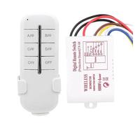 AC180-240V 1000W Lampe de récepteur sans Fil Light RF Remote Controc Contrut de télécommande 4 façons de s'approprier pour Les Lampes LED (MR704 Charge à Quatre Voies 4 * 1000W)