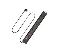 AC2450 - Coupe-circuit (montage mural) - CA 230 V - entrée : power CEE 7/7 - connecteurs de sortie : 6 (6 x CEE 7/5) - 1.5 m cordon - noir