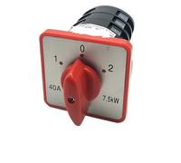 AC380V 40A 7.5KW 3Positions 12 bornes 3Phase moteur interrupteur réversible universel rotatif Cam commutateur de changement HZ5D-40/7.5 M05