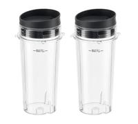 AC39-2-Pack Pot De Mélangeur À Une Tasse De 16 Onces Avec Couvercle, Compatible For Ninja, For Mélangeurs De La Série BL770 BL780 BL660 BL740 BL810, Tasse De Récipient De Mélange