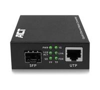 ACT Convertisseur de média Gigabit Ethernet Fibre Optique, Conforme à la Norme 802.3ab, Multi Mode, Single Mode SFP+ - AC4451