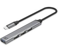 Ac6425 Hub Usb C 3.0, 4 Ports (1 X 3.0 Et 3 X 2.0), Multiprise, Boîtier En Aluminium, Longueur Du Câble 18 Cm, Pour Pc, Ordinateur Portable, Console[Z2009]