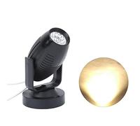 AC85-265V LED Mini Projecteur à Angle Réglable Portable Projecteur Lampe Faisceau Lumineux pour Fête Scène Fournitures de Mariage Accessoires Professionnels à Utiliser (Blanc