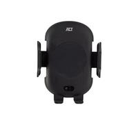 ACT AC9010 Support de Smartphone entièrement Automatique avec capteur Intelligent et Fonction de Charge sans Fil Rapide Noir