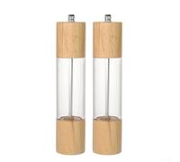 Acacia Wood Salt Pepper Grinder Set 8-Inch Adjustable