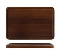 Acacia Wood Serving Tray 34cm Double Handle | Solid acacia wood, smooth polished face, double-ear grip, 34x23x2cm size, kitchen dining