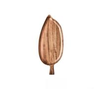 Acacia Wood Serving Tray Leaf Shape Natural(large)