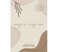 Academic Diary 2026-2027 A4 Week To View | Boho Minimal Modern: Large Mid Year Planner | August - July (UK Holidays & Moon Phases)