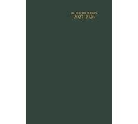 Academic Diary Week To View A5: Green - With Notes Page To Do List - Horizontal Layout 2 Pages Per Week - Organiser 13 Month July to July - Planner ... - Small Size Non Spiral Bound - No Ringbound.